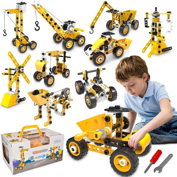 Educational Building Toys STEM , 10 in 1 Construction Blocks  8 9 10+ Years Old - Picture 3 of 5